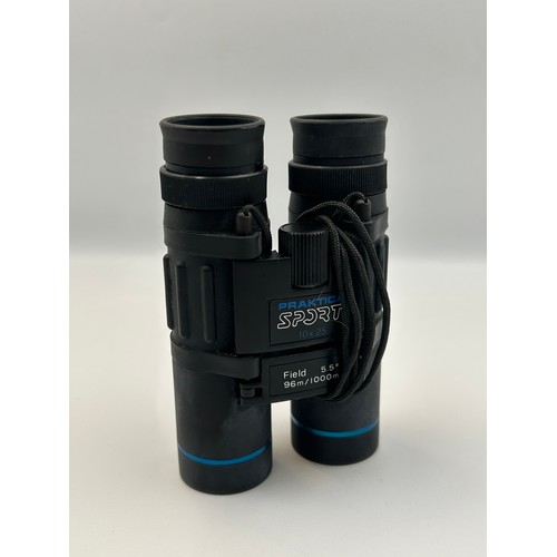 774 - PENTAX Z10, MINOLTA AF-S AND A CANON SURE SHOT Z135, PLUS A PAIR OF PRAKTICA SPORT 10X25 BINOCULARS