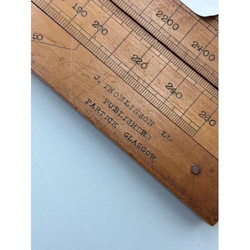 THOMLINSONS BOXWOOD SLIDE SCALE RULER