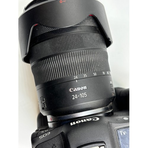 547 - CANON EOS R5 WITH A CANON RF 24-105MM F/4L IS USM LENS IN LOWERPRO CARRY CASE
