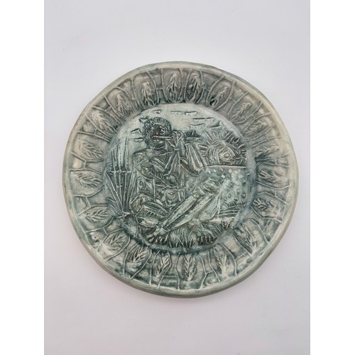 755 - PABLO PICASSO JOUEUR DE FLUTE 1951 LIMITED EDITION PLATE WITH STAMP MARKED TO VERSO