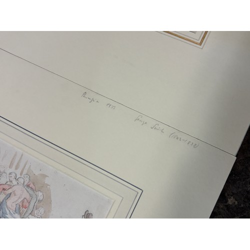 762 - GEORGE SMITH (1802-1838) SKETCH WATERCOLOUR  TITLED CHIOSTRO DI S.DOMENICO- PERUGIA A PAIR 24CM X 17... 