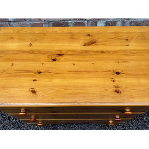 6 - PINE THREE DRAWER CHEST