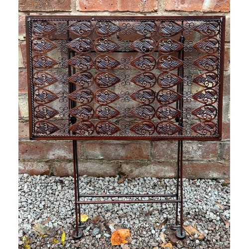 42 - METAL WIREWORK FOLDING SIDE TABLE