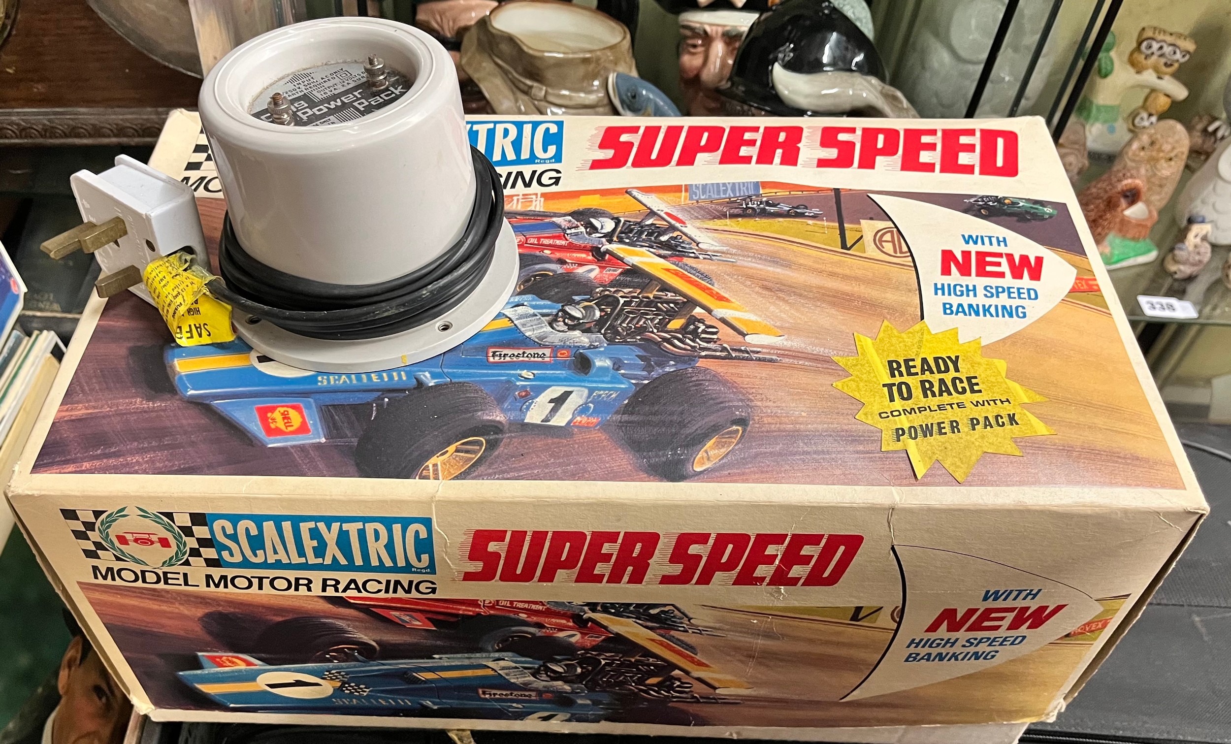 BOXED SCALEXTRIX MODEL MOTOR RACING C543 SET WITH POWERPACK