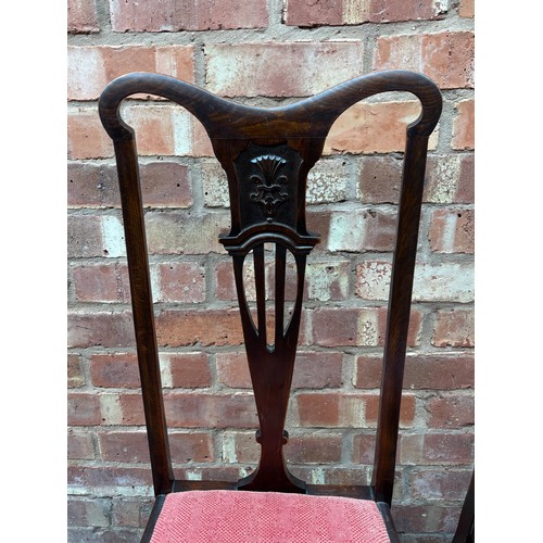 49 - SET OF FOUR BEECH ART NOUVEAU DINING CHAIRS