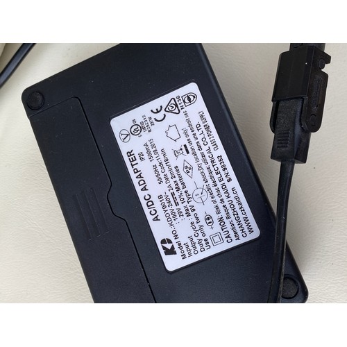 52 - WHITE LEATHER TWO SEATER RECLINING SOFA