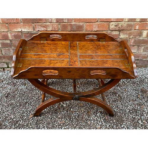 37 - BURRWOOD BUTLERS TRAY ON STAND