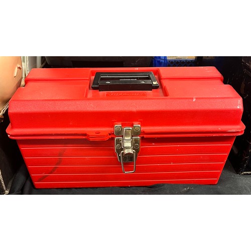 RED TOOL BOX WITH CONTENTS