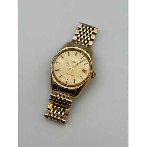 543 - GENTLEMANS OMEGA AUTOMATIC SEAMASTER GOLD PLATED WRIST WATCH