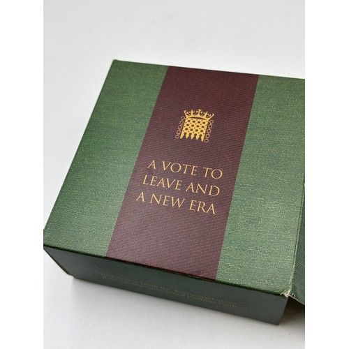 567 - CASED ROYAL MINT WITHDRAWAL FROM THE EUROPEAN UNION 2020 UK 50P GOLD PROOF PIEDFORT COIN