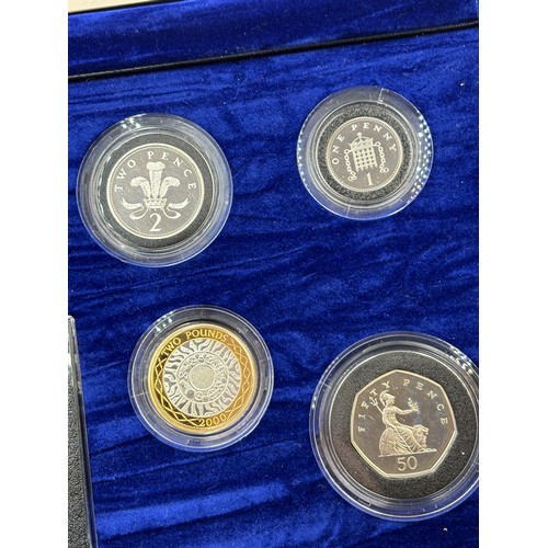 566 - CASED ROYAL MINT UNITED KINGDOM MILLENIUM SILVER COLLECTION