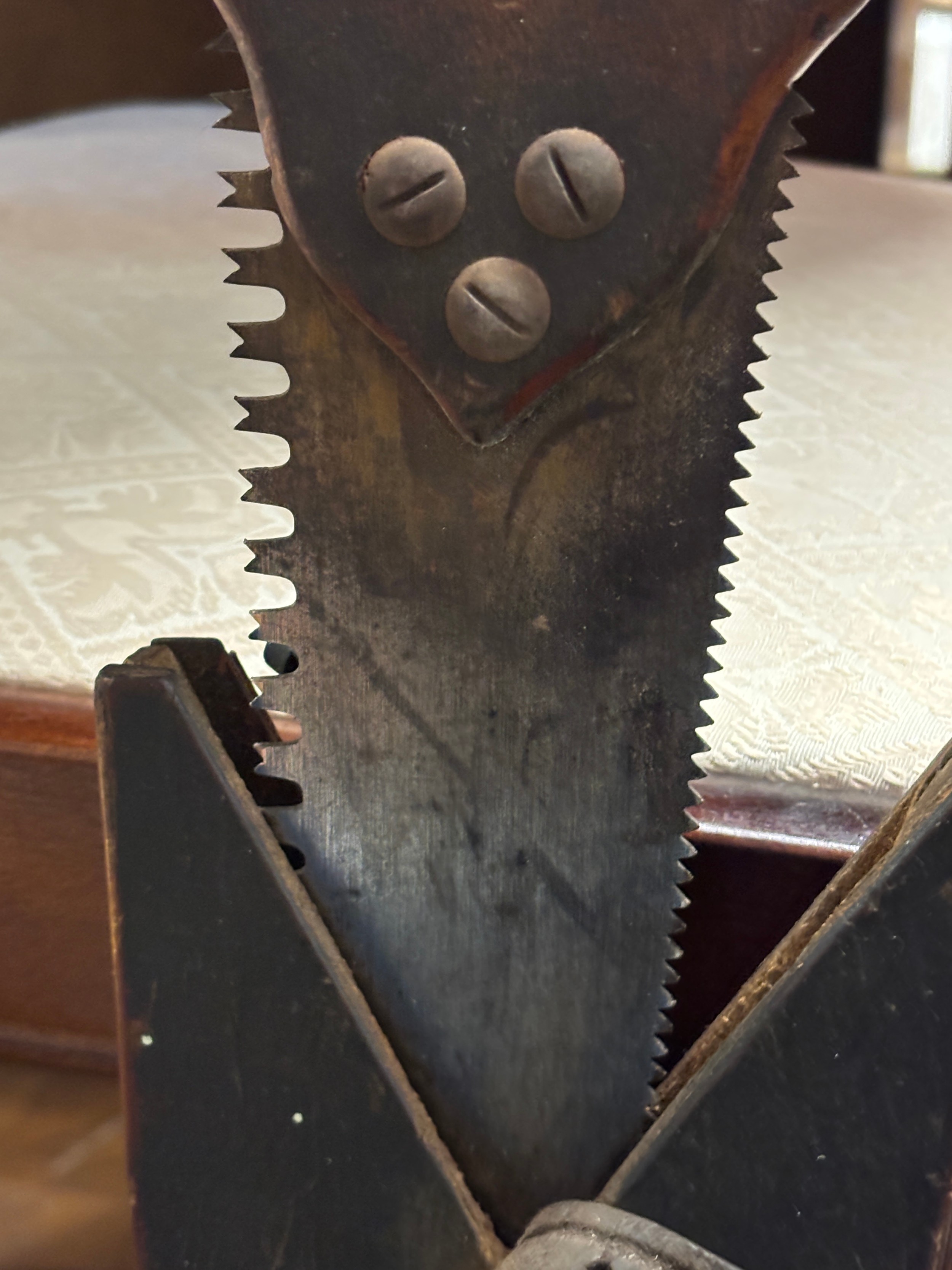 COPPER ECLIPSE DOLLY POSHER AND DOUBLE SIDED HAND SAW