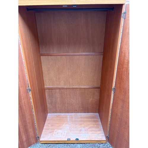 16 - SCHREIBER TEAK EFFECT WARDROBE