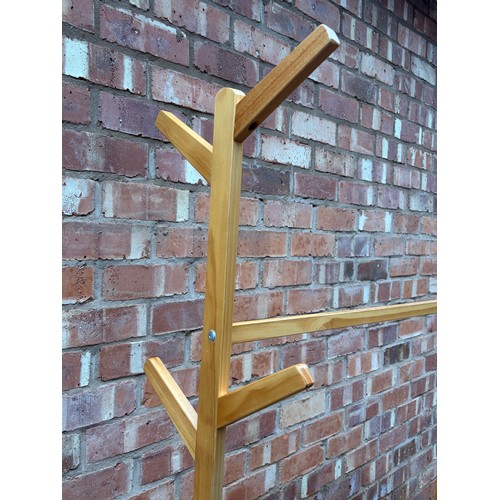 38 - BEECH MOBILE VALET CLOTHES RAIL