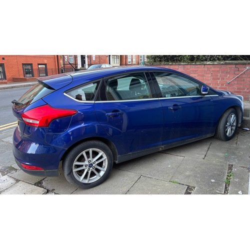 1 - BLUE FORD FOCUS TITANIUM FIVE DOOR CAR, VA65 NHZ PETROL 18653 MILES. LAST MOT FEB 2025. V5C DOCUMENT... 