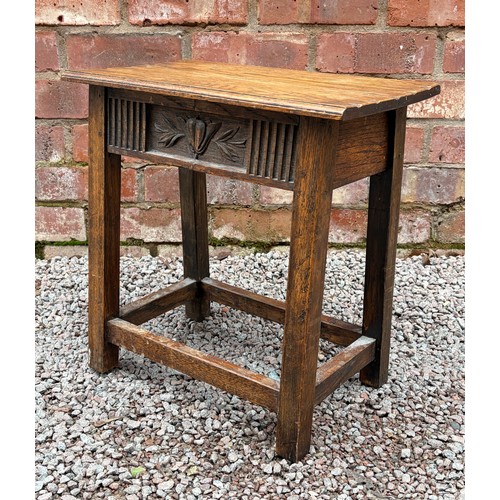 10 - OAK CARVED STOOL