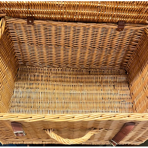 13 - WICKER PICNIC HAMPER