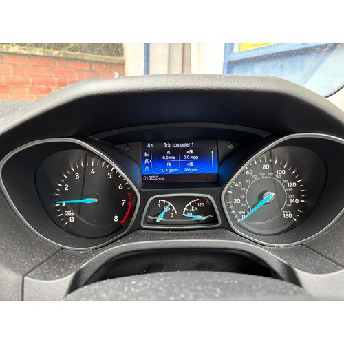 1 - BLUE FORD FOCUS TITANIUM FIVE DOOR CAR, VA65 NHZ PETROL 18653 MILES. LAST MOT FEB 2025. V5C DOCUMENT... 