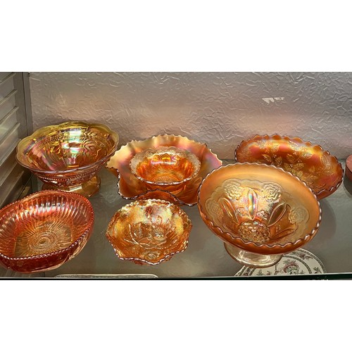 CARNIVAL LUSTRE GLASSWARE BOWLS, DISHES