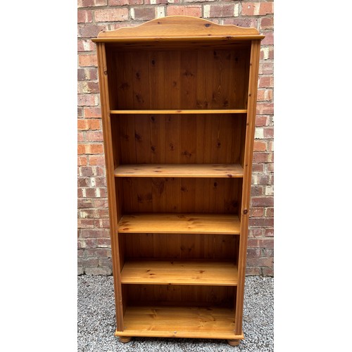94 - PINE 6FT OPEN BOOKCASE