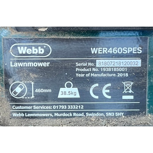 121 - WEBB 140CC PETROL LAWNMOWER