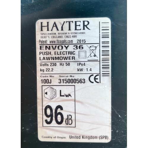 120 - HAYTER ENVOY 36 ELECTRIC LAWNMOWER