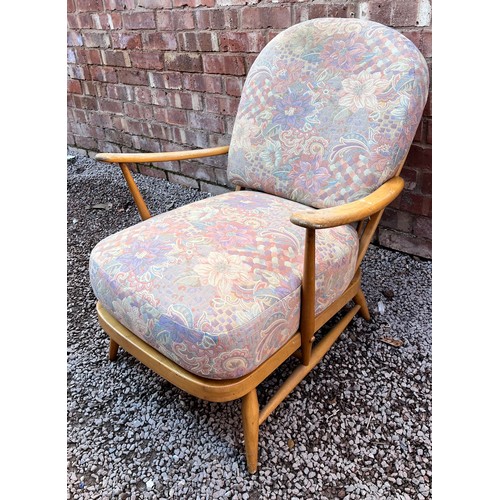 118 - ERCOL STICK BACK ARMCHAIR