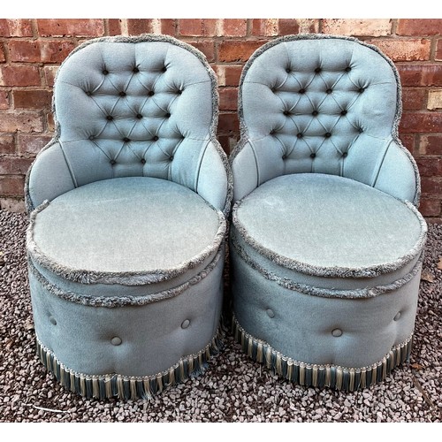 78 - TWO BUTTON BACK BEDROOM CHAIRS