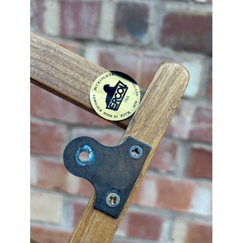 105 - ERCOL ELM WALL MOUNTED DELFT RACK