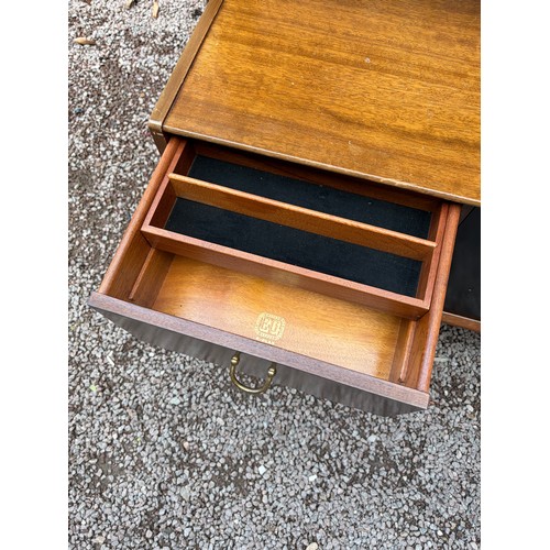 46 - 1960's G PLAN 'LIBRENZA' TEAK EBONIZED OPEN FRAME ROOM DIVIDER