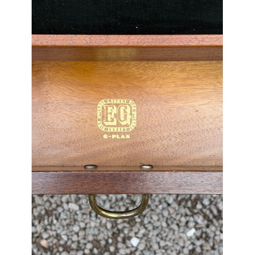 46 - 1960's G PLAN 'LIBRENZA' TEAK EBONIZED OPEN FRAME ROOM DIVIDER