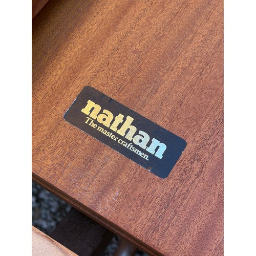 62 - NATHAN TEAK CIRCULAR PEDESTAL TABLE