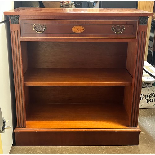 83 - YEW CROSSBANDED DWARF BOOKCASE