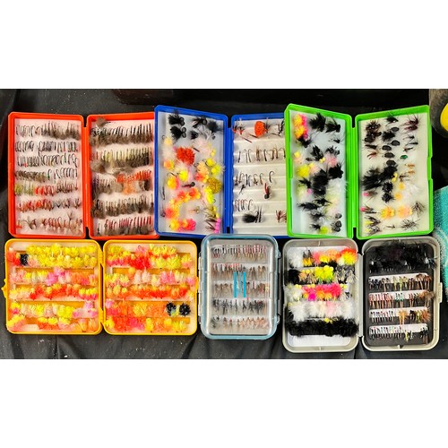 362 - STANLEY HEAVY DUTY WHEELIE TRUNK VARIOUS FLY FISHING RELATED TACKLE, TRAY OF VARIOUS WET/DRY LINES L... 