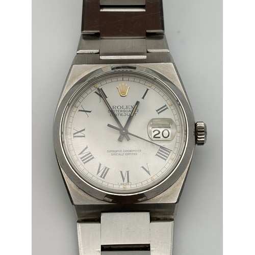 548 - GENTLEMANS ROLEX DATE ADJUST OYSTER QUARTZ STAINLESS STEEL WRISTWATCH IN MATCHED BOX