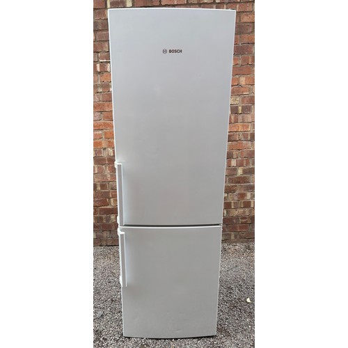 87 - WHITE BOSCH UPRIGHT FRIDGE FREEZER