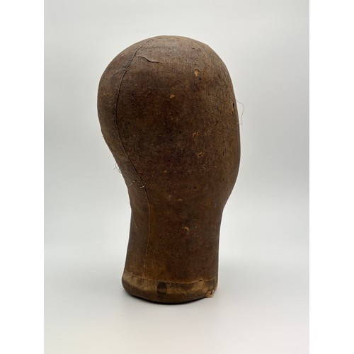 734 - ANTIQUE MILLINERS HAT BLOCK HEAD A/F