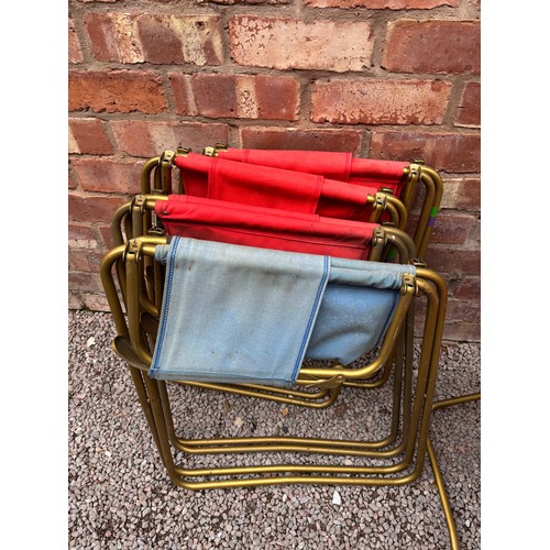 59 - VINTAGE TUBULAR FOLDING CHAIRS