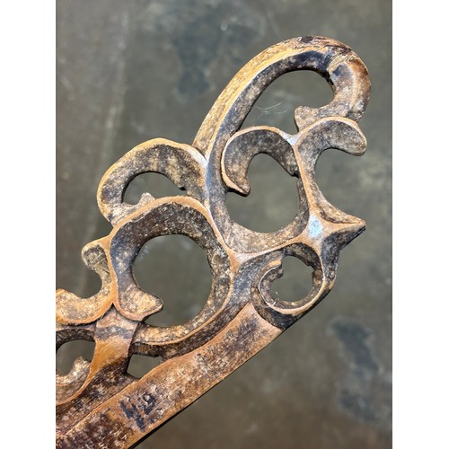 4 - CARVED INDONESIAN TEXTILE/BANNER HANGER