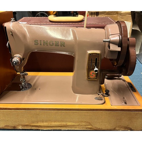 9 - CASED SINGER SEWING MACHINE