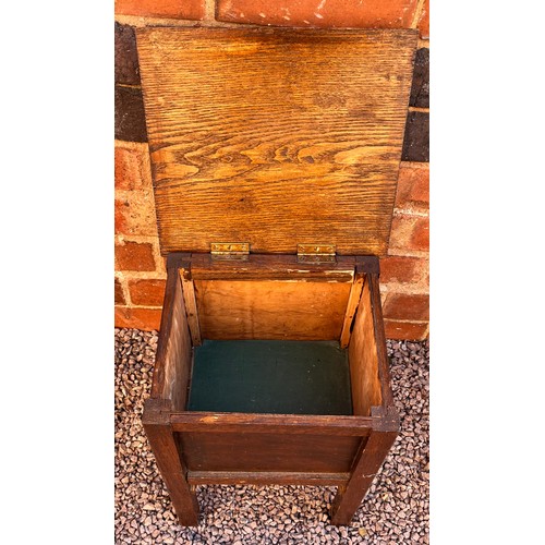 84 - OAK NEEDLEWORK BOX