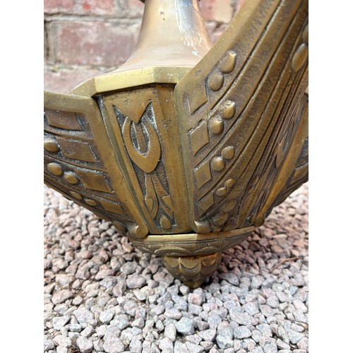 190 - BRASS FIVE BRANCH CEILING LIGHT