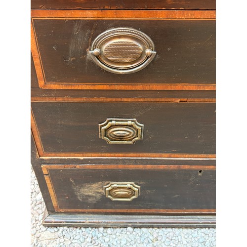 209 - EDWARDIAN INLAID AND PAINTED BUREAU A/F