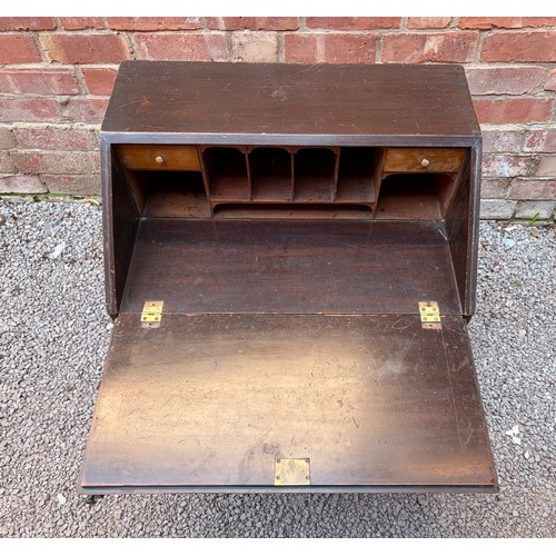 209 - EDWARDIAN INLAID AND PAINTED BUREAU A/F