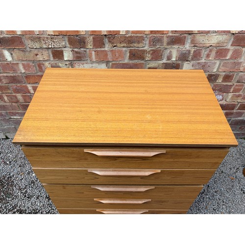 31 - TEAK FIVE DRAWER CHEST