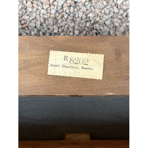 65 - OAK CARVED PANEL FRONT COFFER