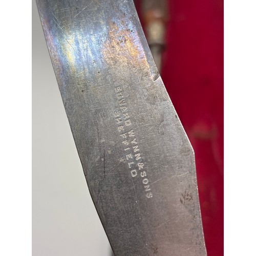 541 - CASED HORN HANDLED SHEFFIELD CARVING SET