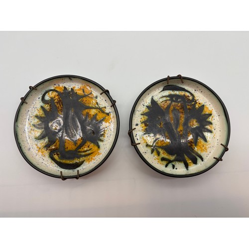 548 - PAIR OF CELTIC POTTERY NEWLYN PIN DISHES