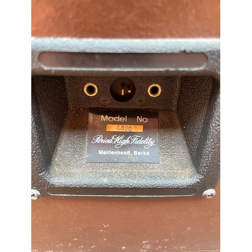 211 - PAIR OF WALNUT CASED HIGH ARDALT SPEAKERS LS20 ON CABRIOLE LEGS