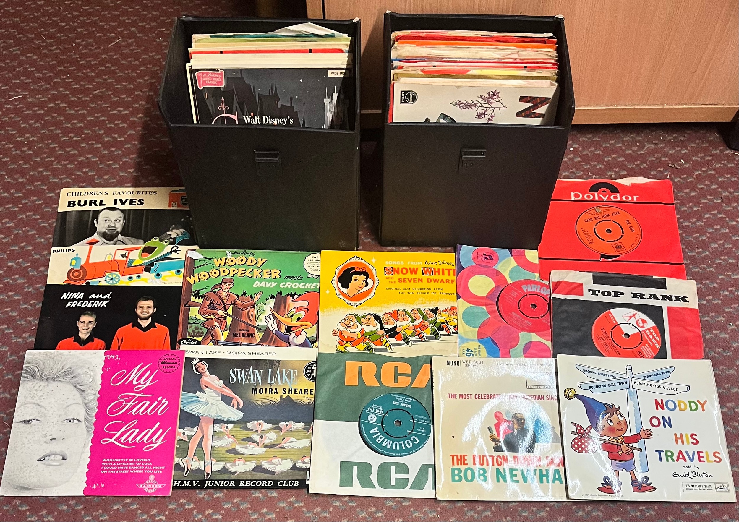 TWO BOXES OF 45S RECORDS